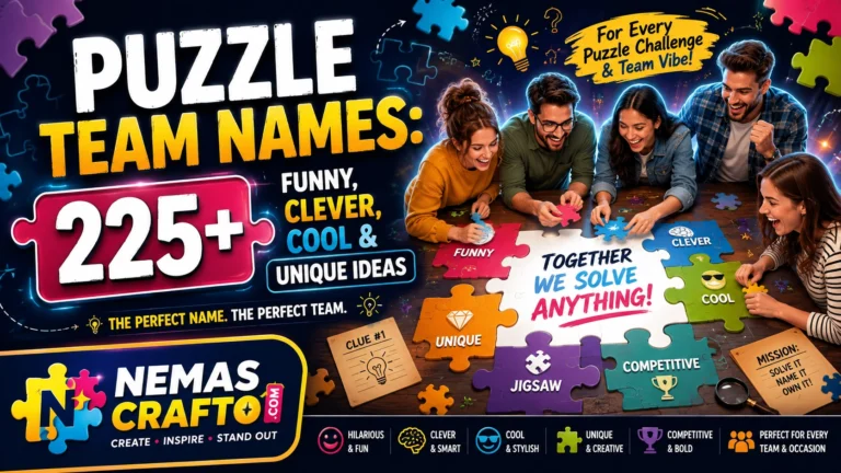 Puzzle Team Names