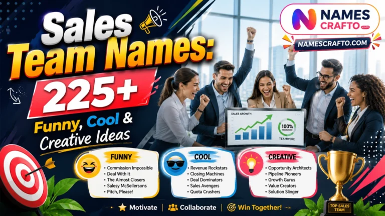Sales Team Names
