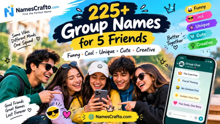 Group Names for 5 Friends