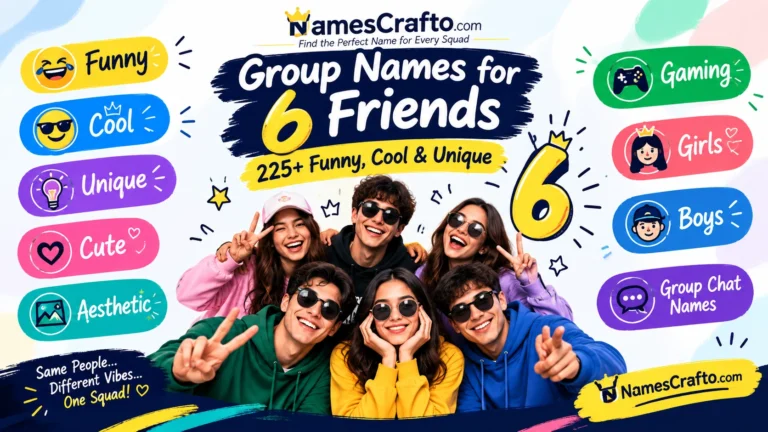 Group Names for 6 Friends