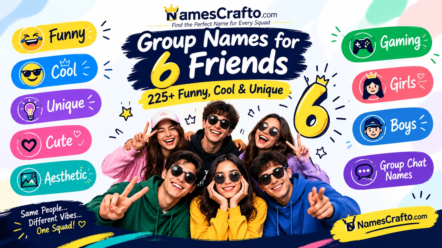 Group Names for 6 Friends