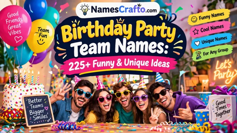 Birthday Party Team Names