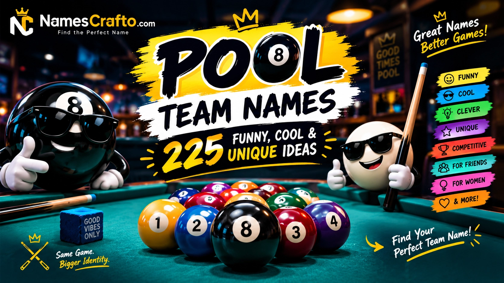 Pool Team Names