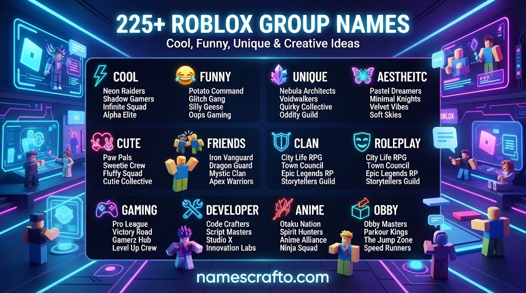 Roblox Group Names