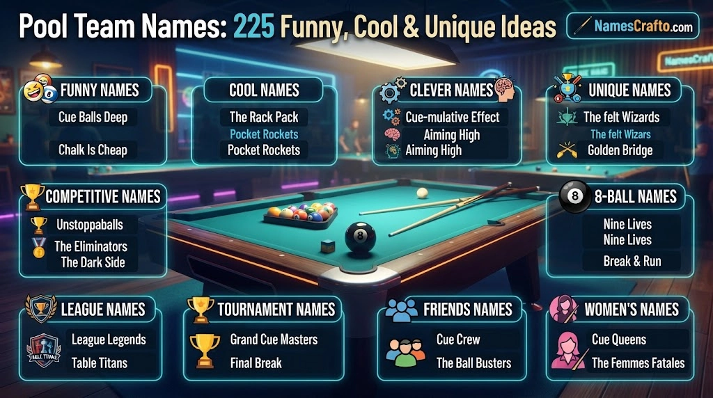 Pool Team Names