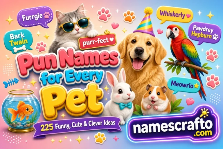 Pun Names for Every Pet