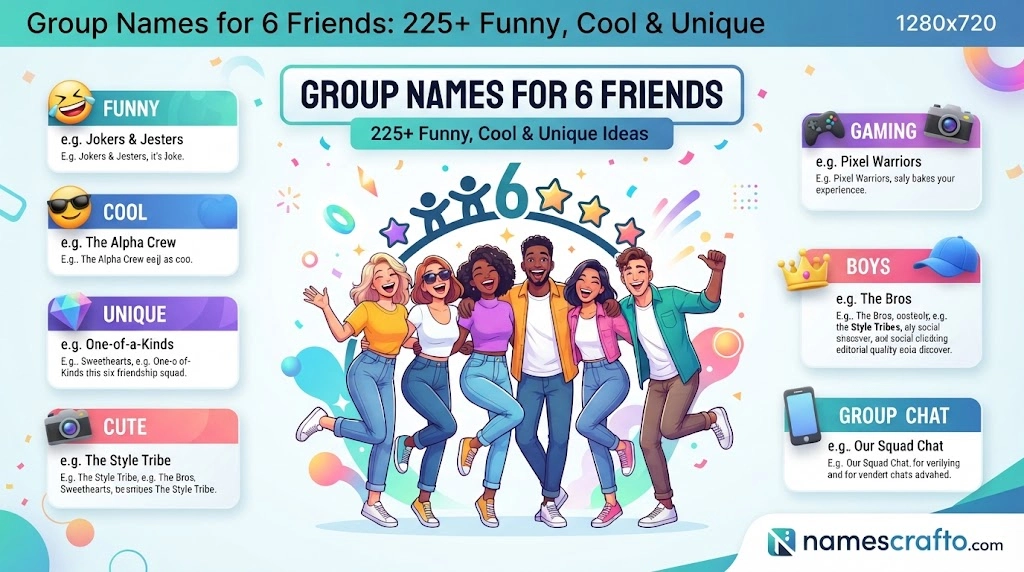 Group Names for 6 Friends