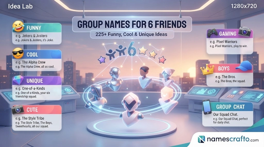 Group Names for 6 Friends
