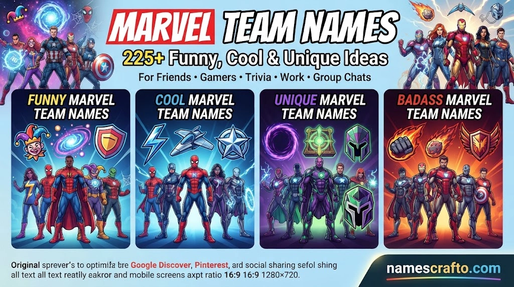 Marvel Team Names