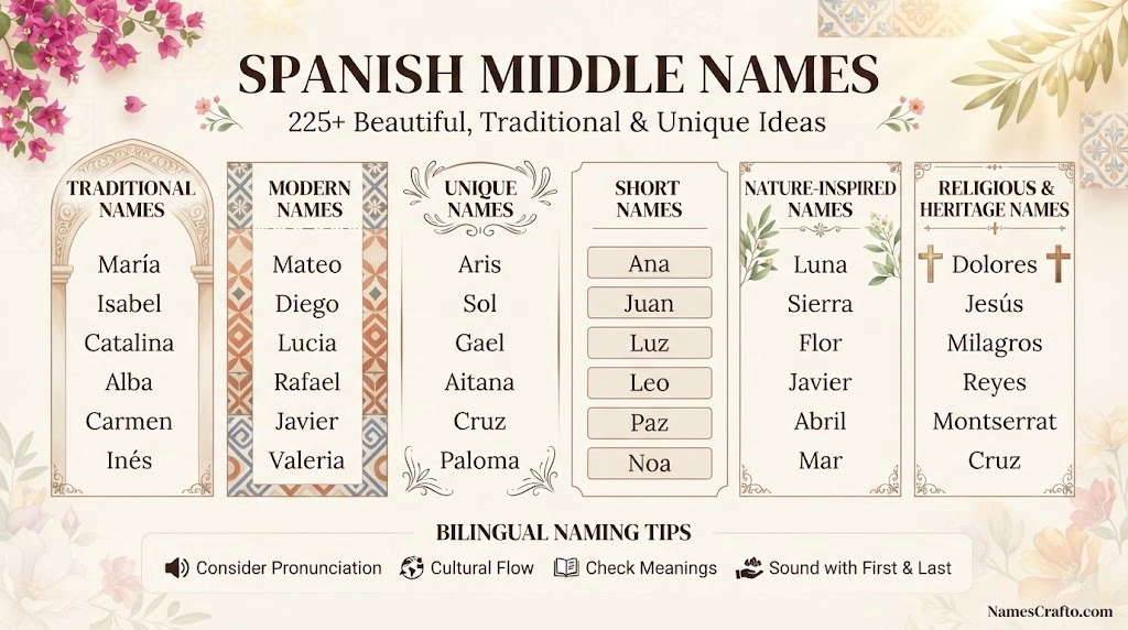 Spanish Middle Names